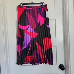 Nine West Pull On Pleated Midi Skirt - Medium - NWT